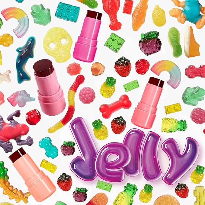 Milk Jelly Blush, Cooling Water Milk Jelly Tint, Milk Blush Jelly Sheer Lip & Cheek Stain, Moisturizing, Longlasting, Non-Stick, Buildable Watercolor Vivid Color Jelly Tint Face Makeup, 02