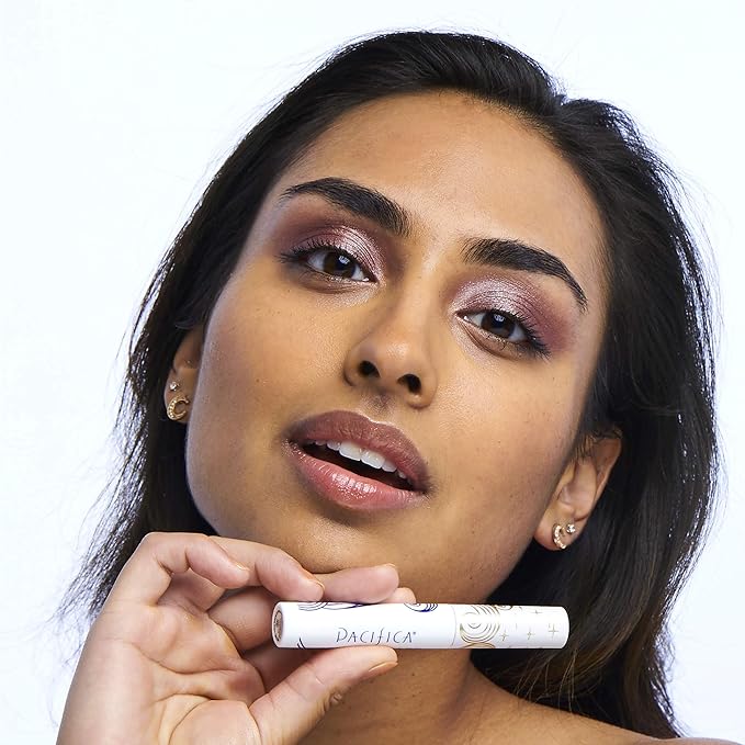 Pacifica Stellar Gaze Mascara – Stardust (Brown) Length & Strength, Natural Mineral Mascara with Coconut & Vitamin B, Long-Wearing, Vegan