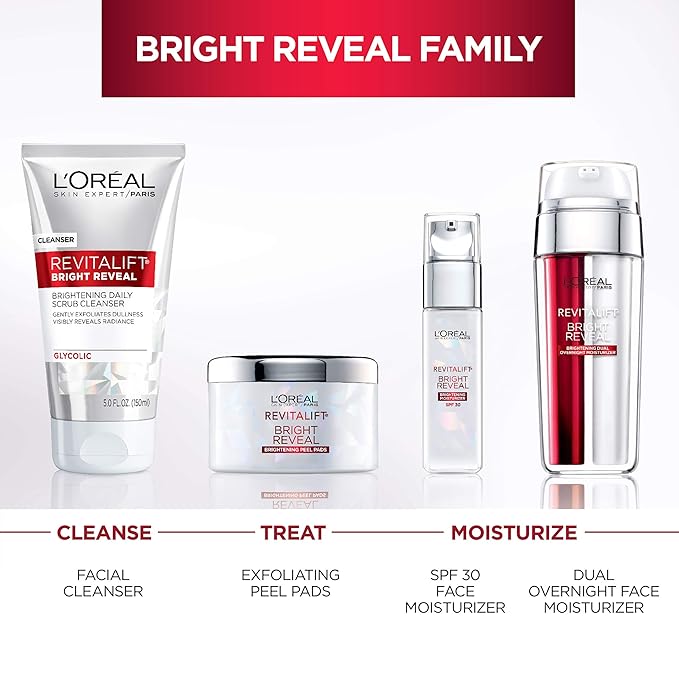 L'Oreal Paris Revitalift Bright Reveal Anti-Aging Facial Cleanser with Glycolic Acid 5 fl. oz (Pack of 2)