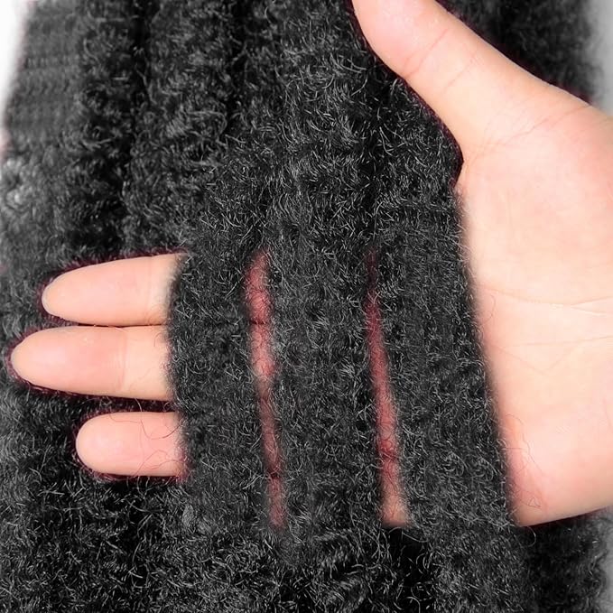 Marley Twist Braiding Hair 24 Inch 8 Packs โ Long-Lasting Marley Hair, Fluffy&Tangle-Free Cuban Twist Hair for Braiding, Natural Look Synthetic Spring Afro Kinky Twist Hair Extensions (1B)