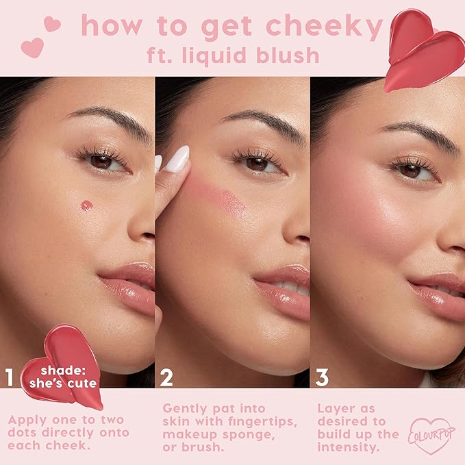 ColourPop Weightless Liquid Blush - Hydrating, Liquid Blush for Cheeks - Glowy Summer Makeup with Hyaluronic Acid for a Healthy Glow - Designed with a Doe Foot Applicator - Culver City (0.30 oz)