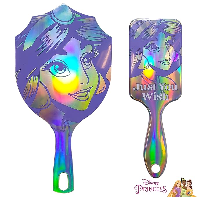 LUV HER Disney Princesses Spa Set for Girls Age 3+ - Includes Paddle Hair Brush and Hand Mirror featuring Jasmin - Imaginative Play and Self-Care - Develops Creativity and Fine Motor Skills