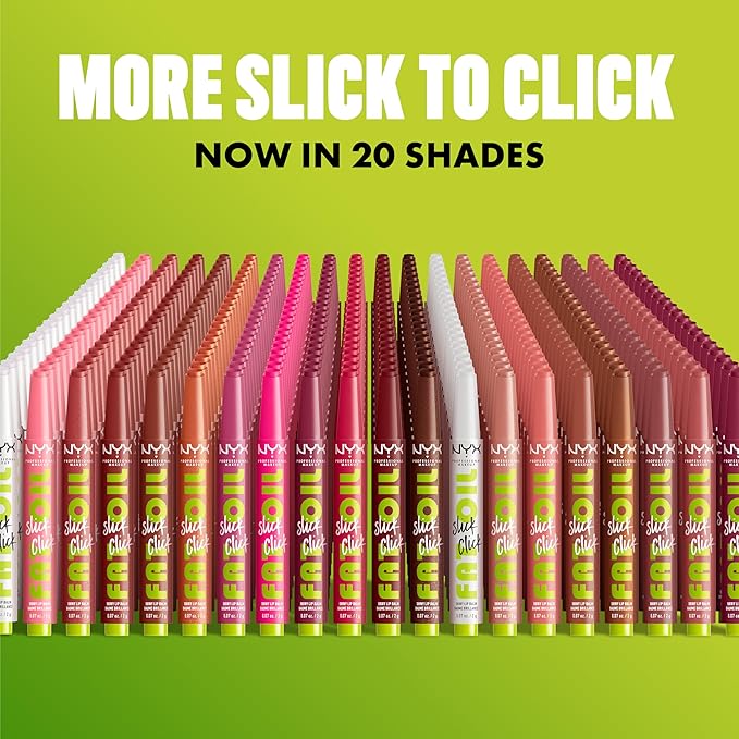 NYX PROFESSIONAL MAKEUP Fat Oil Slick Click, Lightweight, Buildable, Pigmented Vegan Lip Balm - Clout