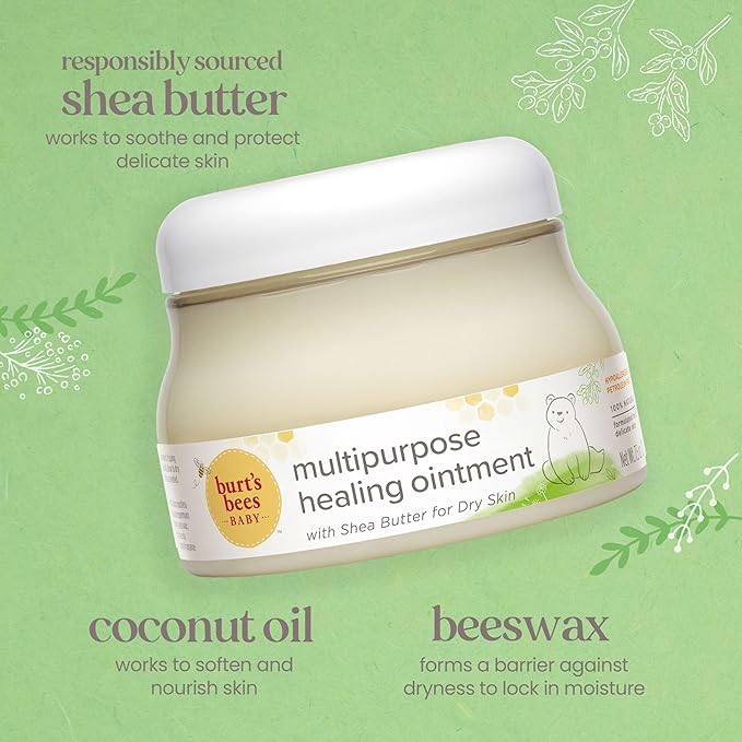 Burt's Bees Baby 100% Natural Origin Multipurpose Healing Ointment, Face & Body Baby Ointment – 7.5 Ounce Tub