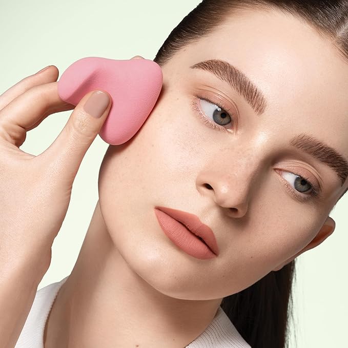 Complexion Pro Beauty Blender Sponge, Pink, Single - Ergonomic Makeup Sponge and Beauty Blender, Essential Make up and Blending, Multipurpose Makeup Kit Facial Sponge