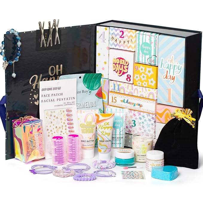 Birthday Gifts for Women, Holiday Gift Beauty Advent Calendar Gifts for Women, 15 Days Spa Gift Set, Bath & Body Teens Girls Fun Surprise Box, Self Care Box Skin Care Set 15 Blind Boxed Gift