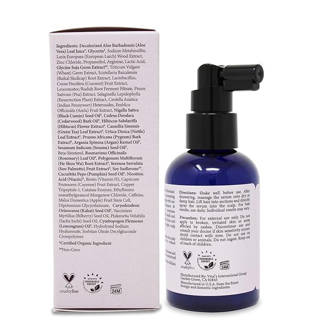 MOUNTAIN TOP Hair Thickening Scalp Serum (4 Ounce / 118ml) with Argan Oil, Biotin, Caffeine, DHT Blockers, & Saw Palmetto - For Thicker, Healthier and Fuller Looking Hair