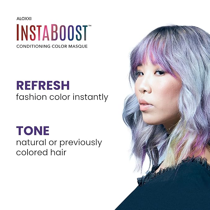 ALOXXI InstaBoost Conditioning Color Mask in Purple Reign, Deposits Purple Color and Deeply Conditions Hair, 6.8 Fl Oz