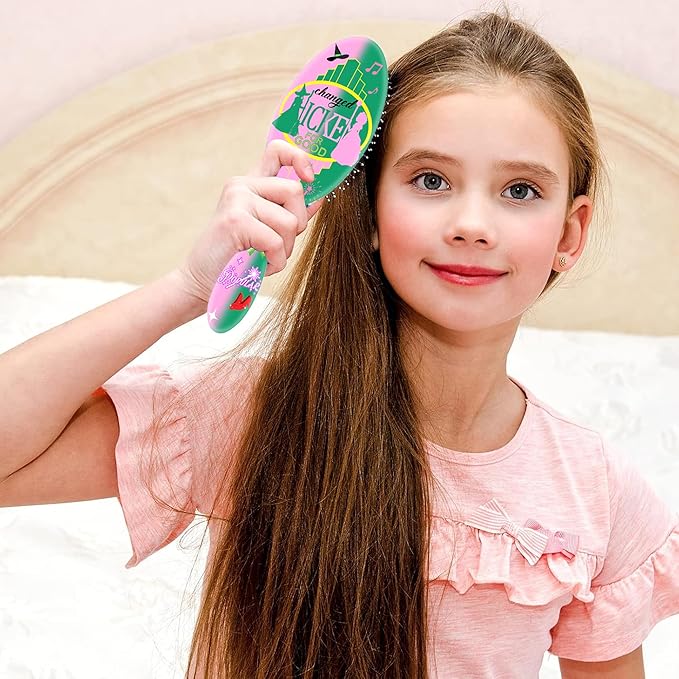 Hair Brush and 2 Scrunchies Set for Girls, Soft Bristles Brush for Women & Girls, Ideal Hairbrush for All Hair Types, Wet Dry & Damaged Hair, Adults & Children