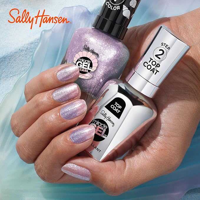 Sally Hansen Miracle Gel™, Pearls Rare Red Pearl, Long Lasting, Gel-Like Formula, No UV Lamp Needed, Red Nail Polish