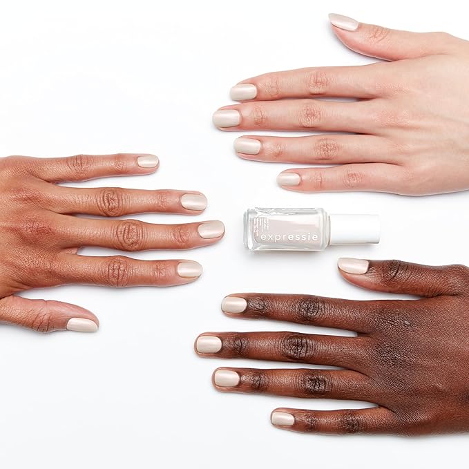 essie Expressie Nail Polish, Quick Dry White Nail Vegan,