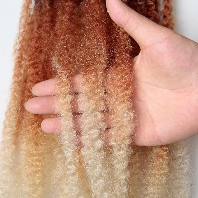 Marley Twist Braiding Hair 24 Inch 8 Packs โ Long-Lasting Marley Hair, Fluffy&Tangle-Free Cuban Twist Hair for Braiding, Natural Look Synthetic Spring Afro Kinky Twist Hair Extensions (T1B/30/613)