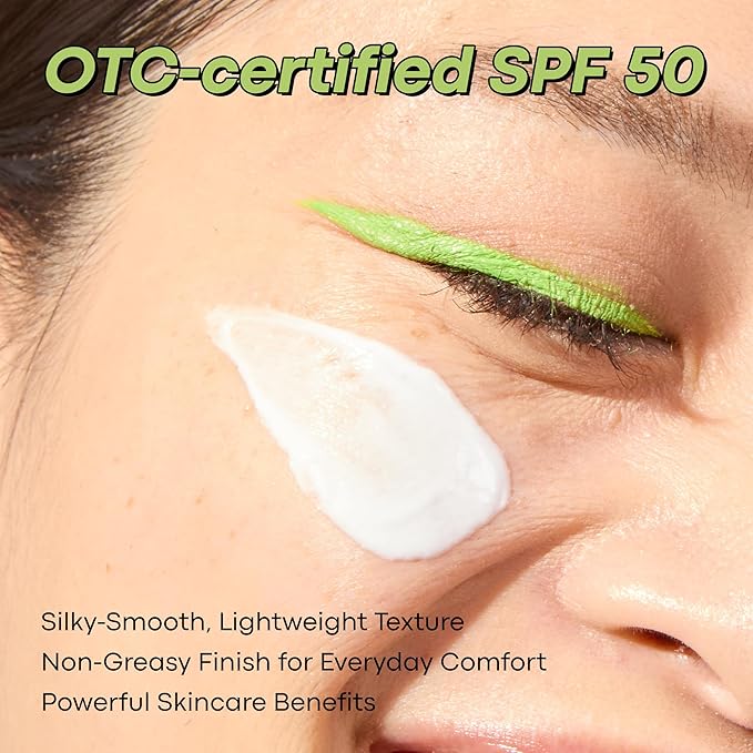 TONYMOLY Green Tea Korean Sunscreen for Face, Travel Size Sunscreen SPF 50, Non-Greasy & No White cast, Daily Broad Spectrum UV Protection with Niacinamide, Panthenol & Hyaluronic Acid, 50ml