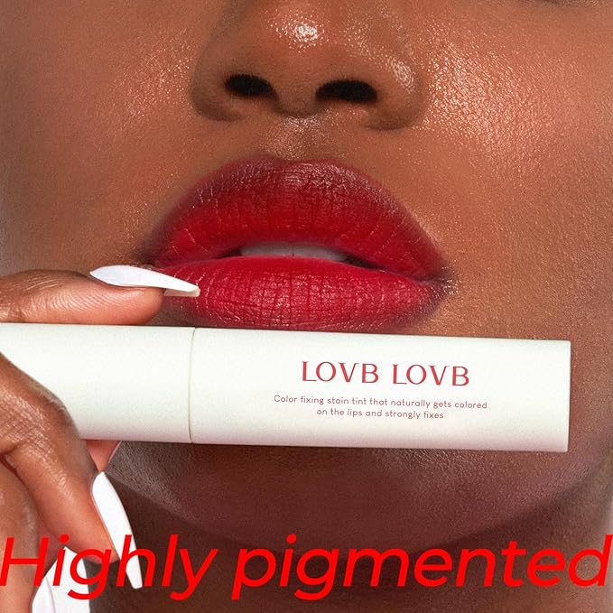 Color Fixing Stain Tint 0.17 oz. | Blur Velvet | Lightweight | Smudge-Resistant | Non-Drying, Smooth Matte Formula (01 RED RED)
