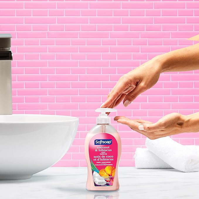 Softsoap Coconut & Hibiscus Scent Hydrating Liquid Hand Soap, Liquid Hand Soap, 11.25 Fl Oz (Pack of 6)