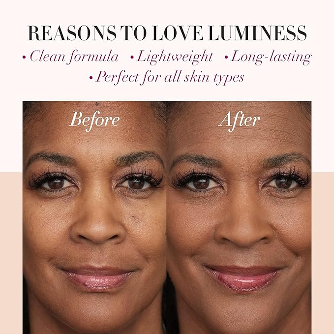 LUMINESS Silk Airbrush Spray Foundation & Buffing Brush Deep Rich)