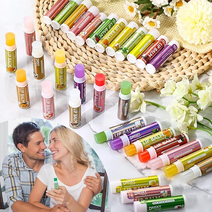 Dmsky Lip Balm 12 Pack, Colorful
