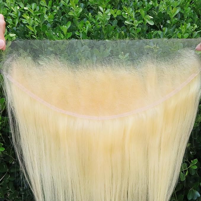 IDN BEAUTY SKINLIKE REAL HD 13X4 Lace Frontal Human Hair Scalp-Simulating 0.1mm Ultra Thin HD Frontal Pre Bleached Single Knots Pre Plucked Clean Natural Hairlin #613 Blonde ST 18 Inch