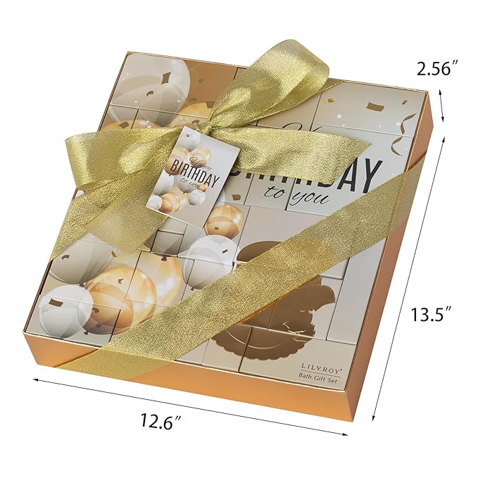 25Pcs Happy Birthday Gifts for Women - Luxury Birthday Advent Calendar Presents Bath and Body Birthday Gift for Sister, Girlfriend, Wife, Mom with Necklace|Birthday Gift Set Idea for Female Friends