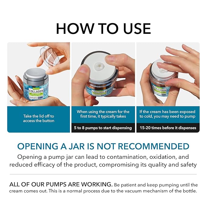 Collagen Cream for Face with Retinol & Hyaluronic Acid - Face Moisturizer for Women & Men - Skin Tightening Firming Cream - Anti Aging Face Wrinkle Cream, Day & Night Moisturizing Facial Cream - 1.7oz