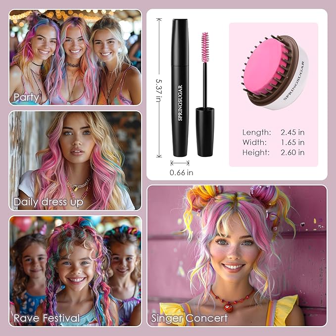 Hot Pink Temporary Hair Chalk