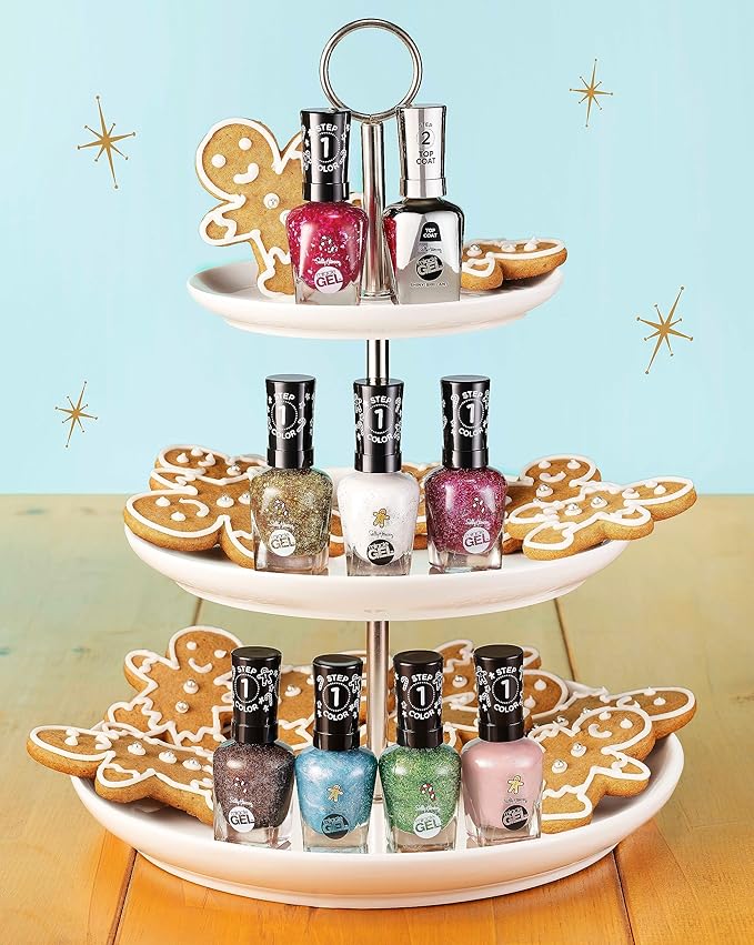 Sally Hansen Miracle Gel™, Holiday Dreams Crumb True, Long Lasting, Gel-Like Formula, No UV Lamp Needed, Brown Glitter Nail Polish (Pack of 5)