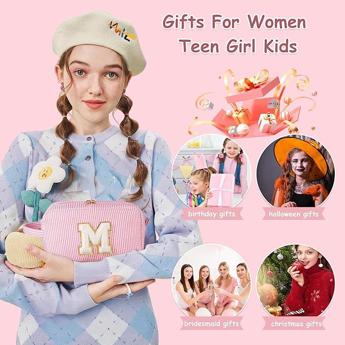 YOOLIFE Initial Makeup Bag for