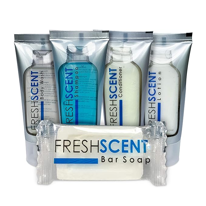 Freshscent Shampoo 1oz (Case of 288 tubes) Hotel Travel Size, Bulk Amenities and Toiletries for Hospitality