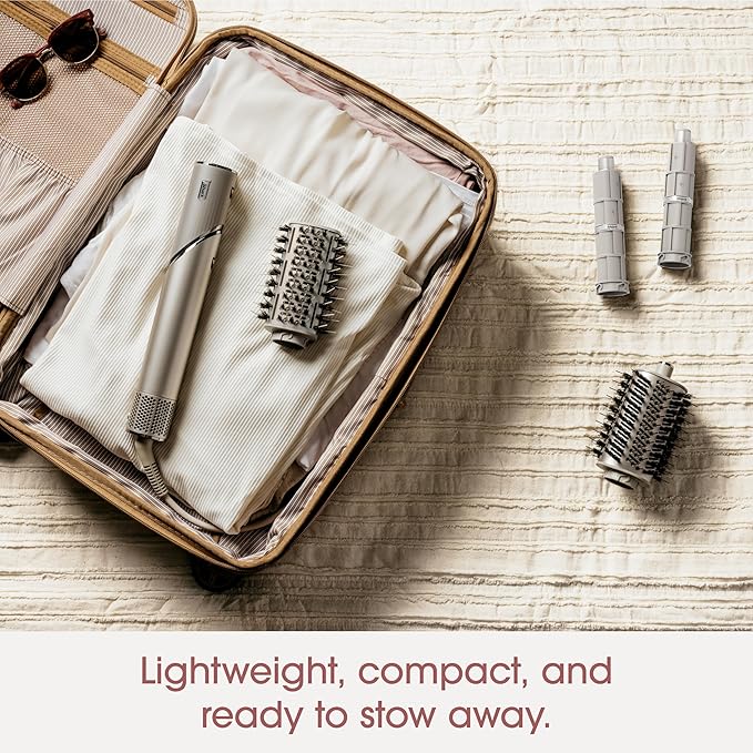 Shark HD430 FlexStyle Air Styling & Drying System, Powerful Hair Dryer Brush & Multi-Styler with Auto-Wrap Curlers, Paddle Brush, Oval Brush, Concentrator Attachment, Stone