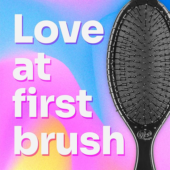 Wet Brush Original Detangler Brush Ghostly Style Kit, Ultra-Soft IntelliFlex Bristles, Detangling Brush Glides Through Tangles For All Hair Types (Wet Dry & Damaged), 1 Hairbrush & 1 Claw Clip