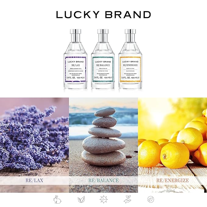 Lucky Brand Re/Energize The New Sustainably-Inspired & Exhilarating Mood-Evoking Unisex Fine Fragrance Mist For Women & Men, 8.0 Fl Oz (Pack of 1)