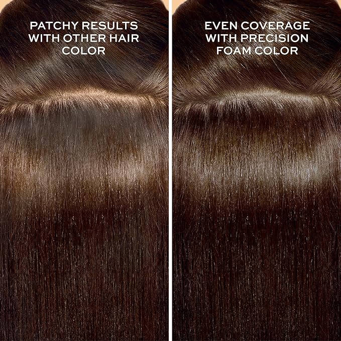 John Frieda Precision Foam Colour, Medium Natural Brown 5N, Full-coverage Hair Color Kit, Anti-Fade Gray Coverage, Deep Color Saturation Hair Dye, Pack of 2