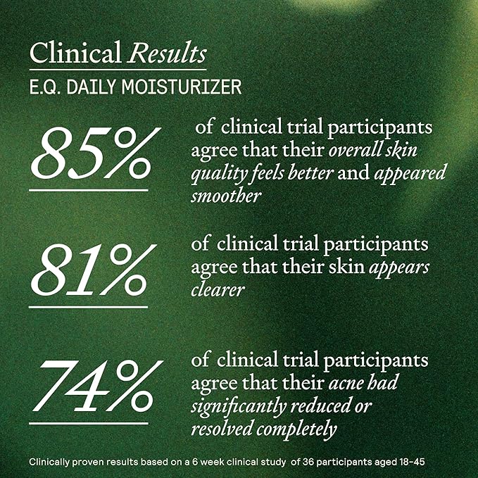 E.Q. Daily Moisturizer | Lightweight Hydration | Improves Skin Texture | Reduces Redness and Promotes a Healthy Complexion and Blemish Control |1.69 fl. oz, 50 ml