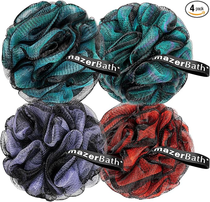 Amazerbath charcoal loofah sponge, shower