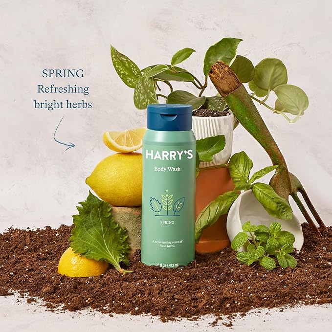 Harry's Men's Body Wash Shower Gel - Spring, 16 Fl Oz (Pack of 3)