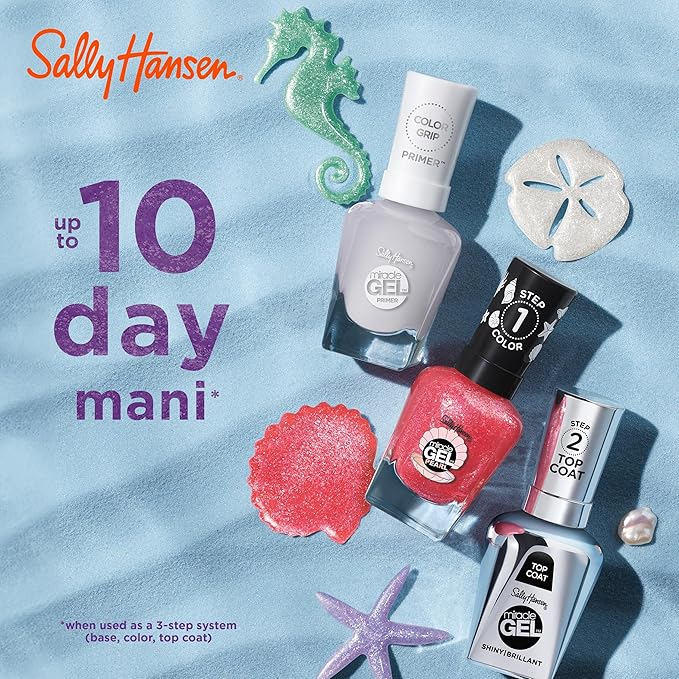 Sally Hansen Miracle Gel™, Pearls Rare Red Pearl, Long Lasting, Gel-Like Formula, No UV Lamp Needed, Red Nail Polish