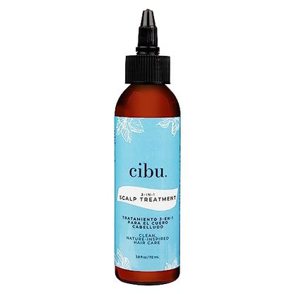 Cibu 3-in-1 Scalp Treatment - Soothing Peppermint Herbal Rinse - Advanced Care Hair and Exfoliating Scalp Treatment - 3.8oz
