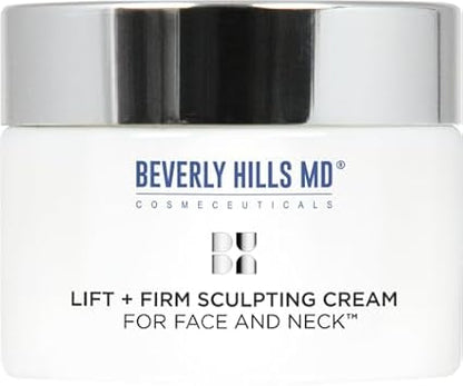Beverly Hills MD Lift & Firm Sculpting Cream- Tighten & Tone Skin, Anti-Aging Lotion for Smooth, Moisturized Complexion- Lift and Smooth Face, Neck, Décolleté w/Silk Peptides, + Aloe Vera, Vitamin E
