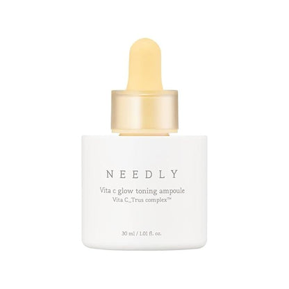 NEEDLY | Vita C Glow Toning Ampoule | Lightweight Brightening Ampoule with Vita C Complex | For Tone Improvement and Moisturizing