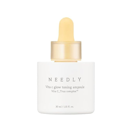 NEEDLY | Vita C Glow Toning Ampoule | Lightweight Brightening Ampoule with Vita C Complex | For Tone Improvement and Moisturizing