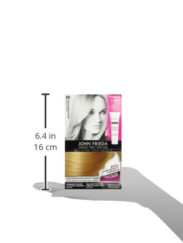 John Frieda Precision Foam Colour, Medium Natural Blonde 8N, Full-Coverage Hair Color Kit, Anti-Fade Gray Coverage, Deep Color Saturation Hair Dye, 1 Application
