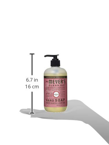 MRS. MEYER'S CLEAN DAY Hand Soap, Made with Essential Oils, Biodegradable Formula, Rosemary, 12.5 fl. oz - Pack of 6