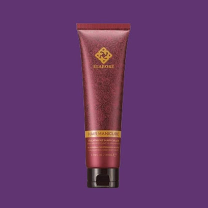 Elabore Hair Manicure Treatment Hair Color, 6.76 fl oz / 200 ml, With Olive Oil and Keratin, No Ammonia, No Peroxide, No PPD (Violet, 200ml)