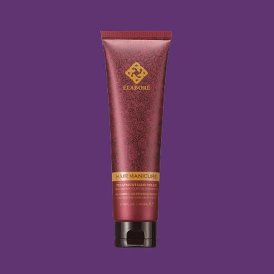 Elabore Hair Manicure Treatment Hair Color, 6.76 fl oz / 200 ml, With Olive Oil and Keratin, No Ammonia, No Peroxide, No PPD (Violet, 200ml)