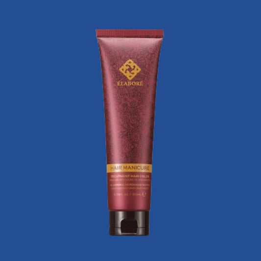 Elabore Hair Manicure Treatment Hair Color, 6.76 fl oz / 200 ml, With Olive Oil and Keratin, No Ammonia, No Peroxide, No PPD (Deep Blue, 200ml)