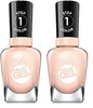 Sally Hansen Miracle Gel Nail Polish, Shade Sheer Happiness 187 (Packaging May Vary) (Pack of 2)