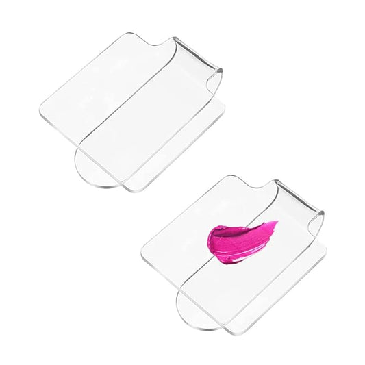 2PCS Clear Acrylic Professional Makeup Palette Handheld Cosmetic