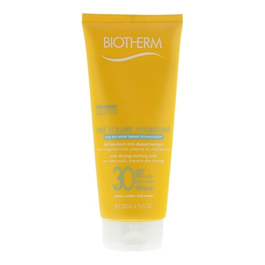 Biotherm Lait Solaire Hydratant Anti-Drying Melting Milk, SPF 30, Face and Body, 6.76 Ounce