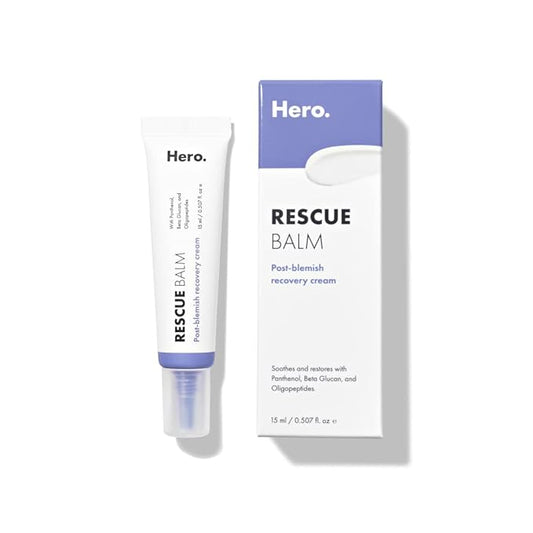 Rescue Balm Post-Blemish Recovery Cream from Hero Cosmetics - Intensive Nourishing and Calming for Dry, Red-Looking Skin - Dermatologist Tested and Vegan-Friendly (15 ml, 0.5 fl. oz)