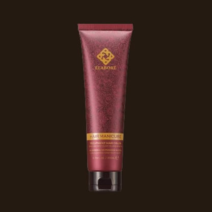 Elabore Hair Manicure Treatment Hair Color, 6.76 fl oz / 200 ml, With Olive Oil and Keratin, No Ammonia, No Peroxide, No PPD (Chocolate (Gray cover), 200ml)